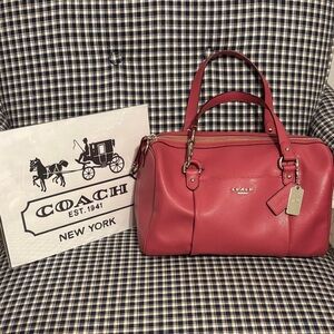 Coach Avery Fuchsia Leather Satchel
